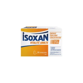 Isoxan Vitalité Adulte 20 comprimés effervescents – complément alimentaire énergie équilibre concentration