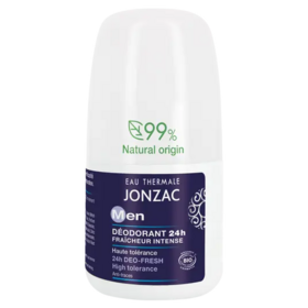 Jonzac Eau thermale Men Déodorant fraicheur intense 24 H Haute tolérance Bio 50 mL