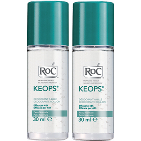 KEOPS - Déodorant Sans Parfum 24H Roll-On - Lot de 2 x 30 ml