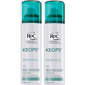 KEOPS - Déodorant Sec Sans Parfum 24H Spray - Lot de 2 x 150 ml