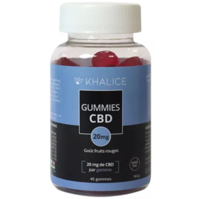 KHALICE - Gummies CBD 20 mg Fruits Rouges - 45 Gommes