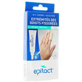 Kit Anti-Crevasses - Extrémités des Doigts Fissurées - 1 Doigtier + 1 Crème 10 ml
