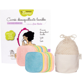 Kit Belle Bois Bambou - Boîte + Fillet + 15 Carrés Démaquillants