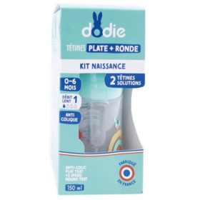 Kit Naissance 0-6 mois Biberon Tétines Plate & Ronde - 150 ml
