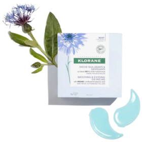 Klorane Bleuet Patchs yeux lissants hydro-gel - Bleuet Bio + Acide Hyaluronique 7 patchs