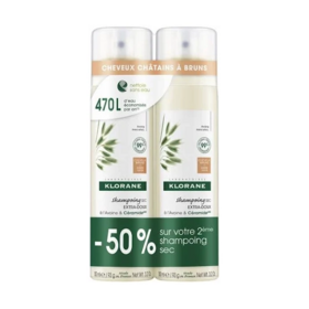 Klorane Cheveux Shampoing sec teinté à l'Avoine 2 x 150 ml