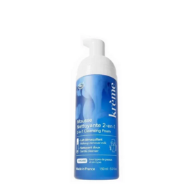 Krème Mousse nettoyante 2-en-1 150 ml – nettoyant démaquillant visage