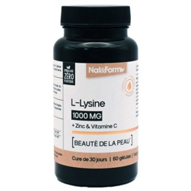 L-Lysine 1000 Mg + Zinc & Vitamine C- 60 Gélules