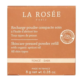 La Rosée recharge poudre compacte soin foncé n°04 8 g — poudre unifiante sans talc peaux mates à foncées