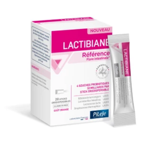 Pileje Lactibiane Référence 20 sticks goût orange