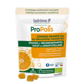 Ladrôme Propolis Orange bio 45 g – gommes immunité naturelle & apaisement gorge, propolis bio certifiée