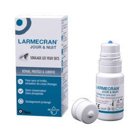 Larmecran jour & nuit 10 ml, Gel ophtalmique pour yeux secs et fatigue liée aux écrans