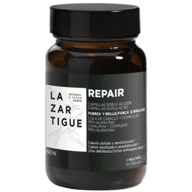 Lazartigue Repair force & brillance 30 capsules – complément alimentaire cheveux abîmés, force et éclat – cure 1 mois