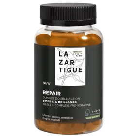 Lazartigue Repair force & brillance 60 gummies – complément alimentaire cheveux et ongles