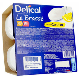 Le Brassé Lacté Saveur Citron - Lot de 4 x 200 g 