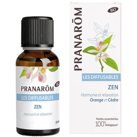 LES DIFFUSABLES - Zen Orange et Cèdre Huiles Essentielles Bio - 30ml