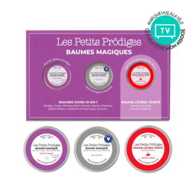 Les Petits Prodiges coffret trio de baume neutre figuier et teinté – rituel multi-usages 10-en-1