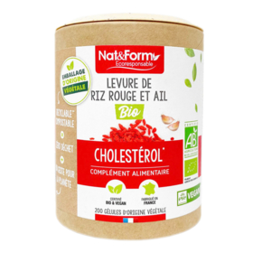 Levure de Riz Rouge et Ail Bio - 200 gélules