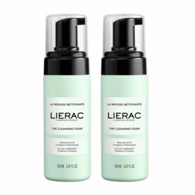 Lierac Démaquillants duo mousse nettoyante 2x150 ml – nettoyant visage doux