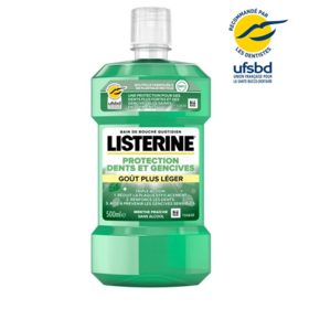 Listerine Bain de Bouche Protection Dents et Gencives Menthe Fraîche - 500 ml