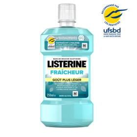 Listerine Fraicheur Bain de Bouche Goût Plus Léger Sans Alcool 500 ml