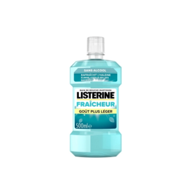 Listerine Fraicheur Bain de Bouche Goût Plus Léger Sans Alcool 500 ml