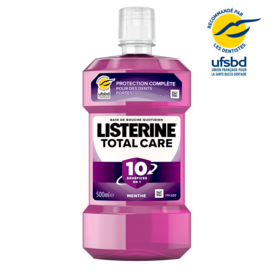 Listerine Total Care Menthe 10 en 1 Bain de bouche au Fluor 500 ml