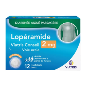 Viatris Lopéramide 2 mg 12 lyocs – Médicament anti-diarrhéique