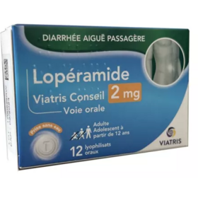 Lopéramide 2 mg - Anti-Diarrhéique - 12 lyocs