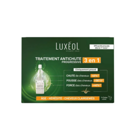 Luxéol traitement antichute progressive 3 en 1 – 14 fioles de 6 ml pour chute, densité et repousse