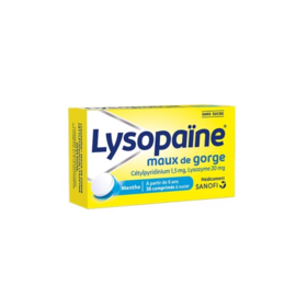 Lysopaïne Menthe Sans Sucre 36 comprimés