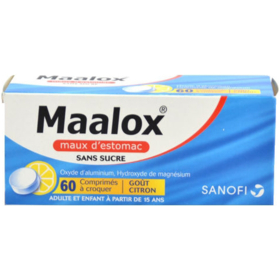 Maalox Maux d'Estomac Citron - 60 comprimés