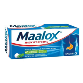 Maalox Maux d’Estomac Menthe – Brûlures, remontées acides, inconfort gastrique