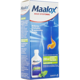 MAALOX - Suspension Buvable Goût Menthe - 250 ml