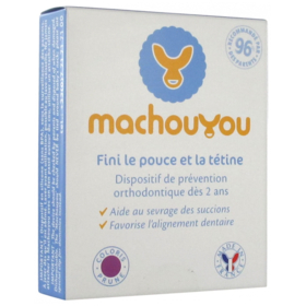 MACHOUYOU MASTICATEUR BEBE - Dispositif 1ère Dentition Sevrage des Succions Couleur Prune - 1 Dispositif