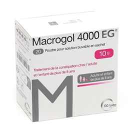 Macrogol 4000 Laxatif pour Constipation Chronique Enfants 20 sachets EG