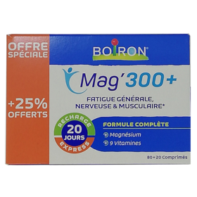 Mag 300 + - 80 + 20 comprimés offerts