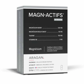 MagnActifs Magnésium Aragan 60 gélules – Fatigue, stress et équilibre nerveux