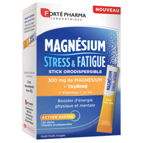 Forté Pharma Magnésium Stress & Fatigue – 20 sticks orodispersibles