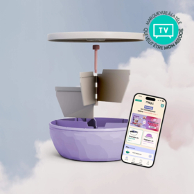 Maju Le Bol crème et violet – Bol minceur intelligent sans peser