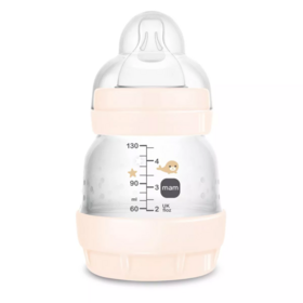 MAM Biberon Easy Start Anti-Colique 0 mois Débit 0 Coton 130ml
