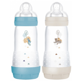 MAM Biberon Easy Start Anti-Colique 4 mois+ Ocean / Sable 320ml x2