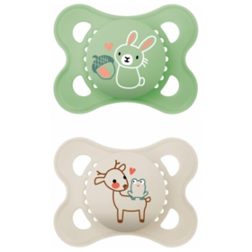 MAM Sucettes Original Nature 2-6 Mois x2 (Motifs et Coloris Aléatoires)