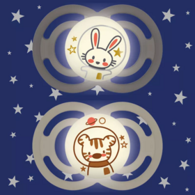 MAM Sucettes Perfect Nuit 6+ mois x2 (Motifs et Coloris Aléatoires)
