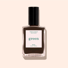 Manucurist Green™ Mocha 15 ml – vernis à ongles marron foncé aux sous-tons froids