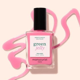 Manucurist Green™ Pink Sorbet Jelly 15 ml – vernis à ongles rose bonbon translucide aux sous-tons bleus