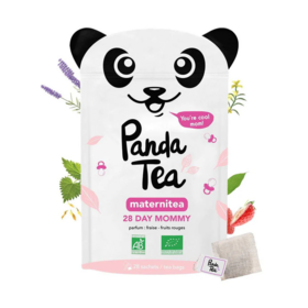 Panda Tea Maternitea Goût Fraise Fruits Rouges  28 sachets