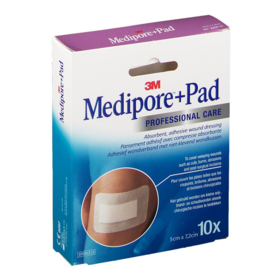 Medipore + Pad Professional Care Pansement Absorbant 5X7,2 - 10 Pansements