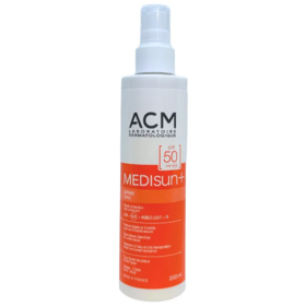 ACM Medisun+ spray solaire famille SPF50 200 ml – protection solaire UVA UVB lumière visible et infrarouges