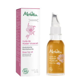 Melvita huile de rosier muscat hydratante revitalisante bio 50 ml — soin régénérant, anti-taches et réparateur